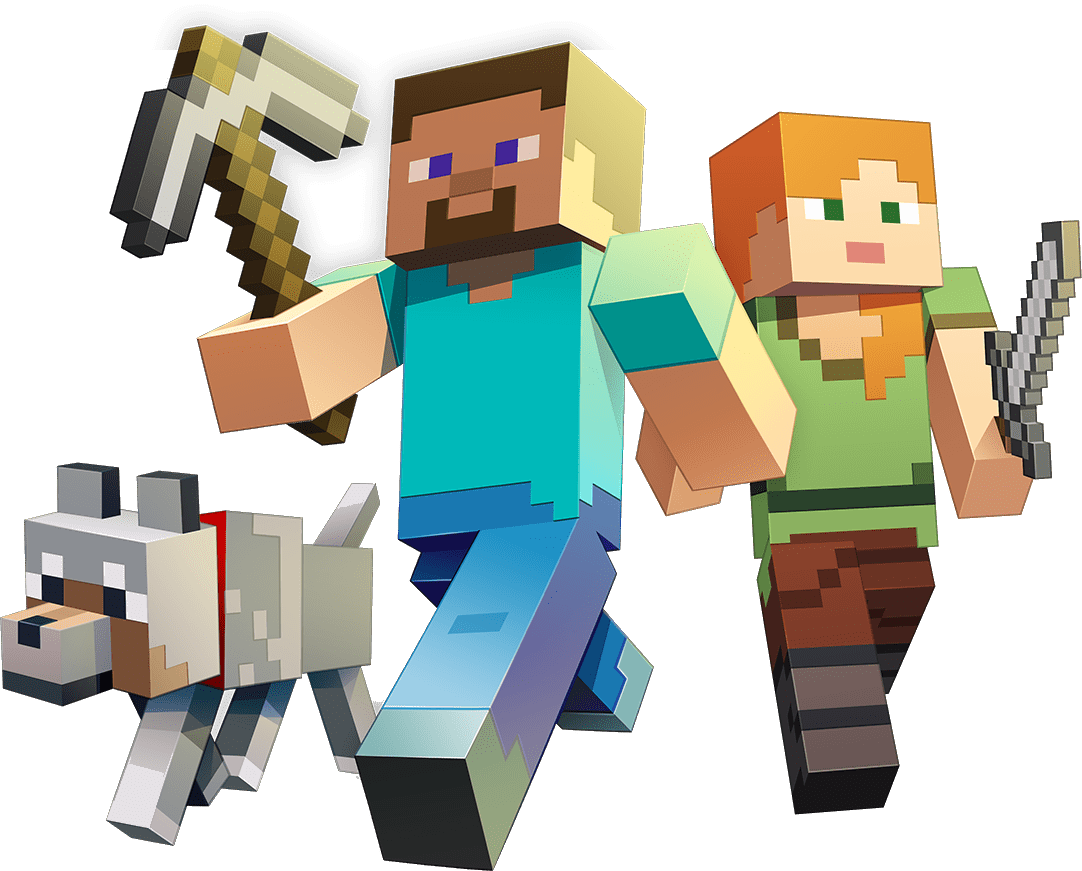 Alex et Steve de Minecraft